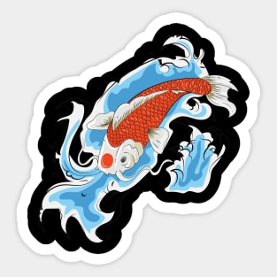 Koi Fish Traditional Tattoo Sticker